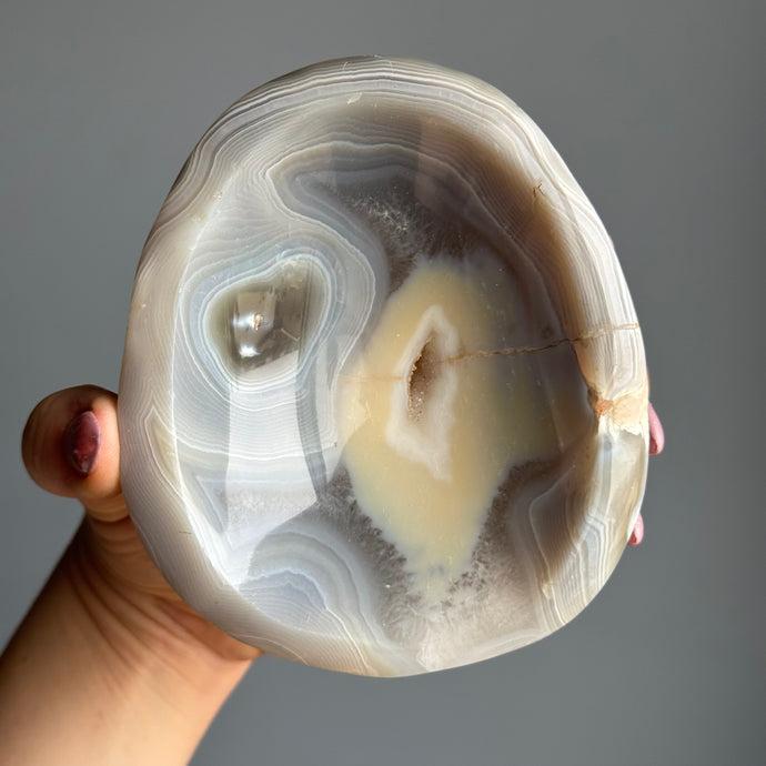Agate Polished Bowl Crystal Specimen