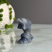 Blue Aventurine Crystal Dolphin Carving Specimen