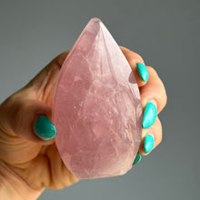 Rose Quartz Flame Crystal Specimen