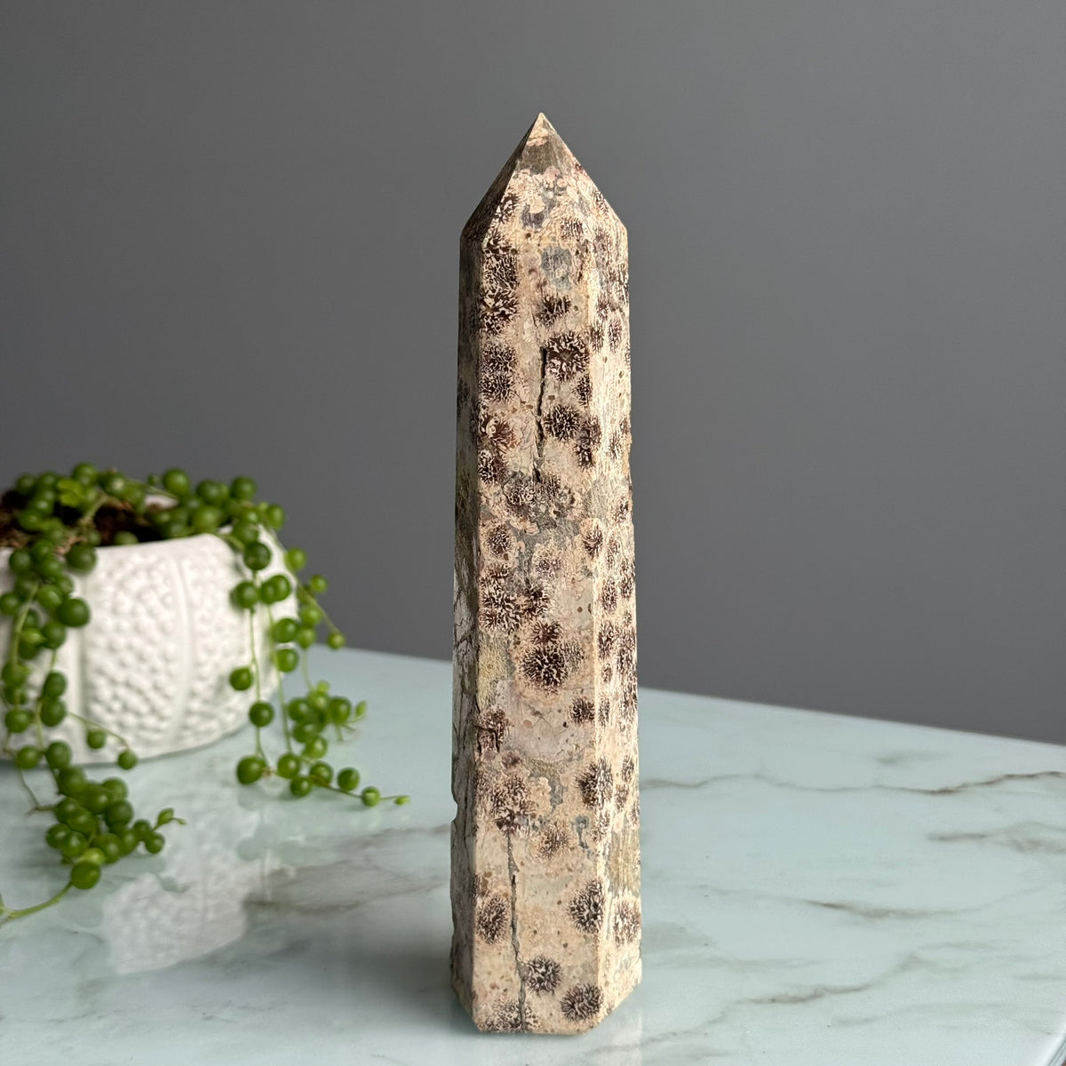 Coral Jasper Tower Crystal Specimen – Wholehearted Crystal Creations