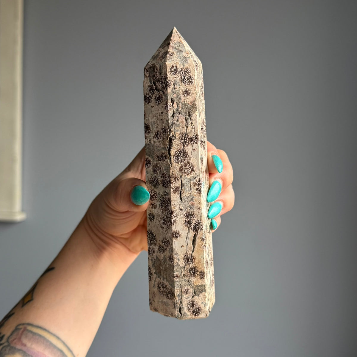 Coral Jasper Tower Crystal Specimen – Wholehearted Crystal Creations