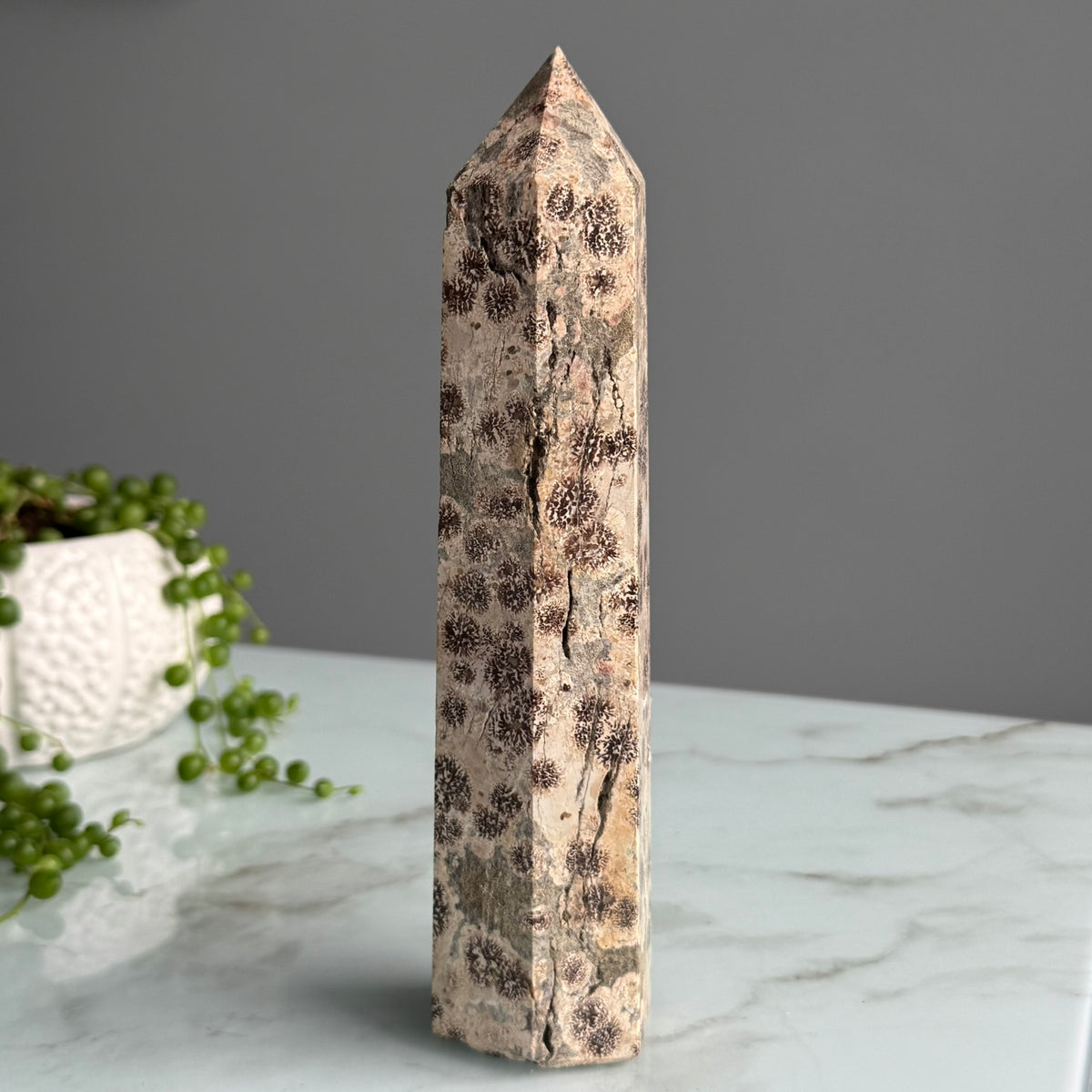 Coral Jasper Tower Crystal Specimen – Wholehearted Crystal Creations