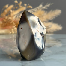 Orca Agate Polished Flame Crystal Specimen