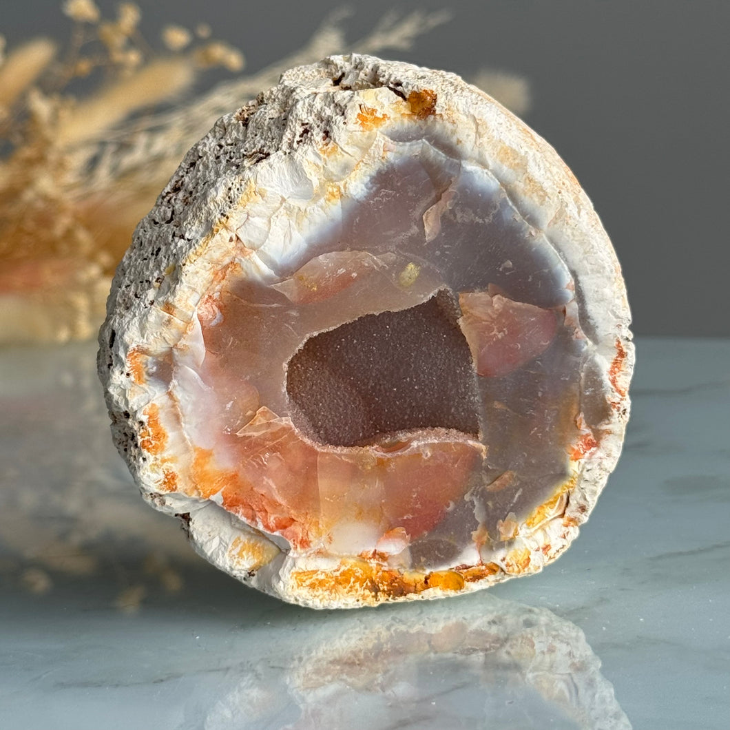 Orca Agate Druzy Geode Specimen