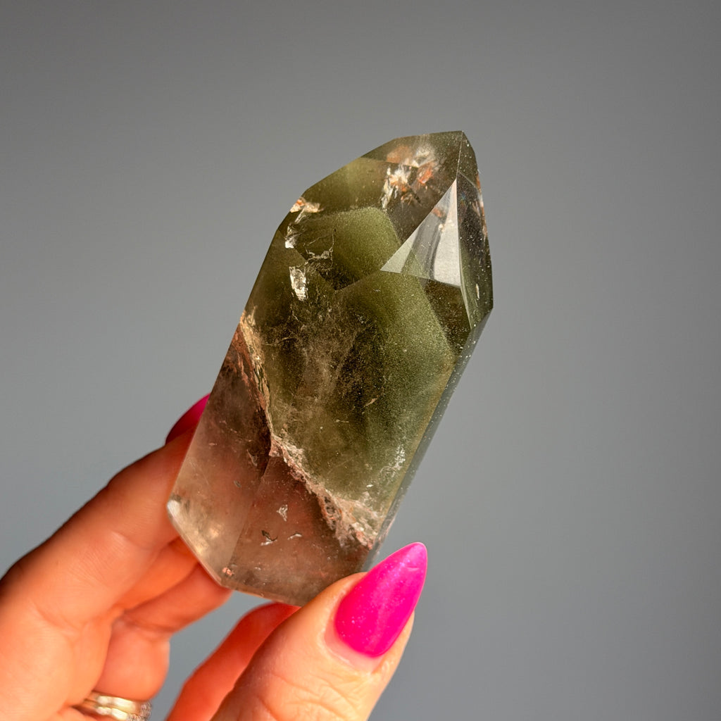 Garden Quartz Tower Crystal Specimen GQT#49 – view 3 – Wholehearted Crystal Creations