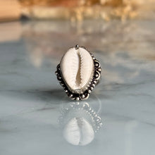 Sterling Silver Plated (Nickle-Free) Shell Ring Size 6.5 Crystal Jewellery Specimen