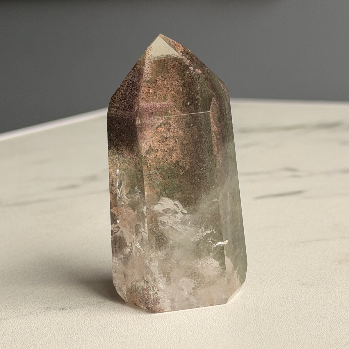 Garden Quartz Tower Crystal Specimen GQT#36 – view 2 – Wholehearted Crystal Creations