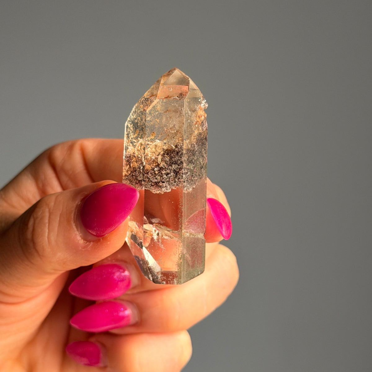 Garden Quartz Tower Crystal Specimen GQT#10 – view 3 – Wholehearted Crystal Creations