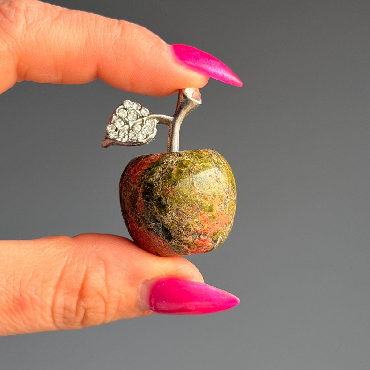 Apple with Cubic Zirconia Crystal Carving Specimens – Wholehearted Crystal Creations