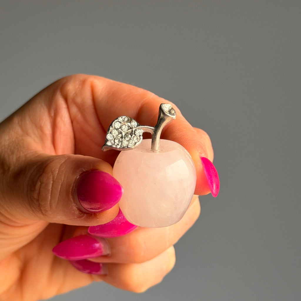 Apple with Cubic Zirconia Crystal Carving Specimens – Wholehearted Crystal Creations