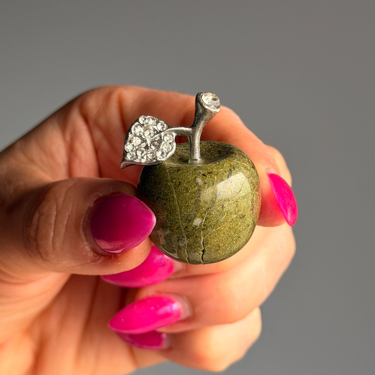 Apple with Cubic Zirconia Crystal Carving Specimens – Wholehearted Crystal Creations