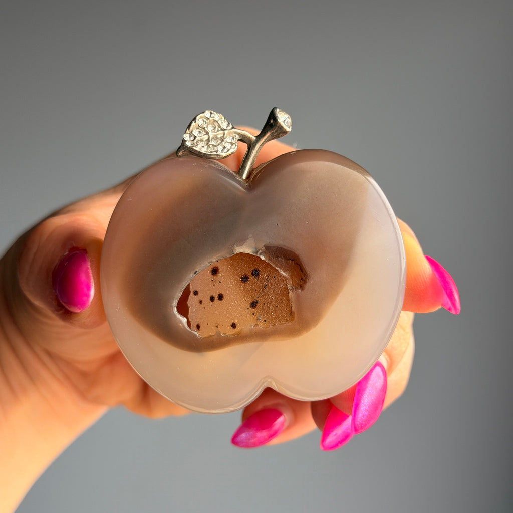 Apple with Cubic Zirconia Crystal Carving Specimens – Wholehearted Crystal Creations