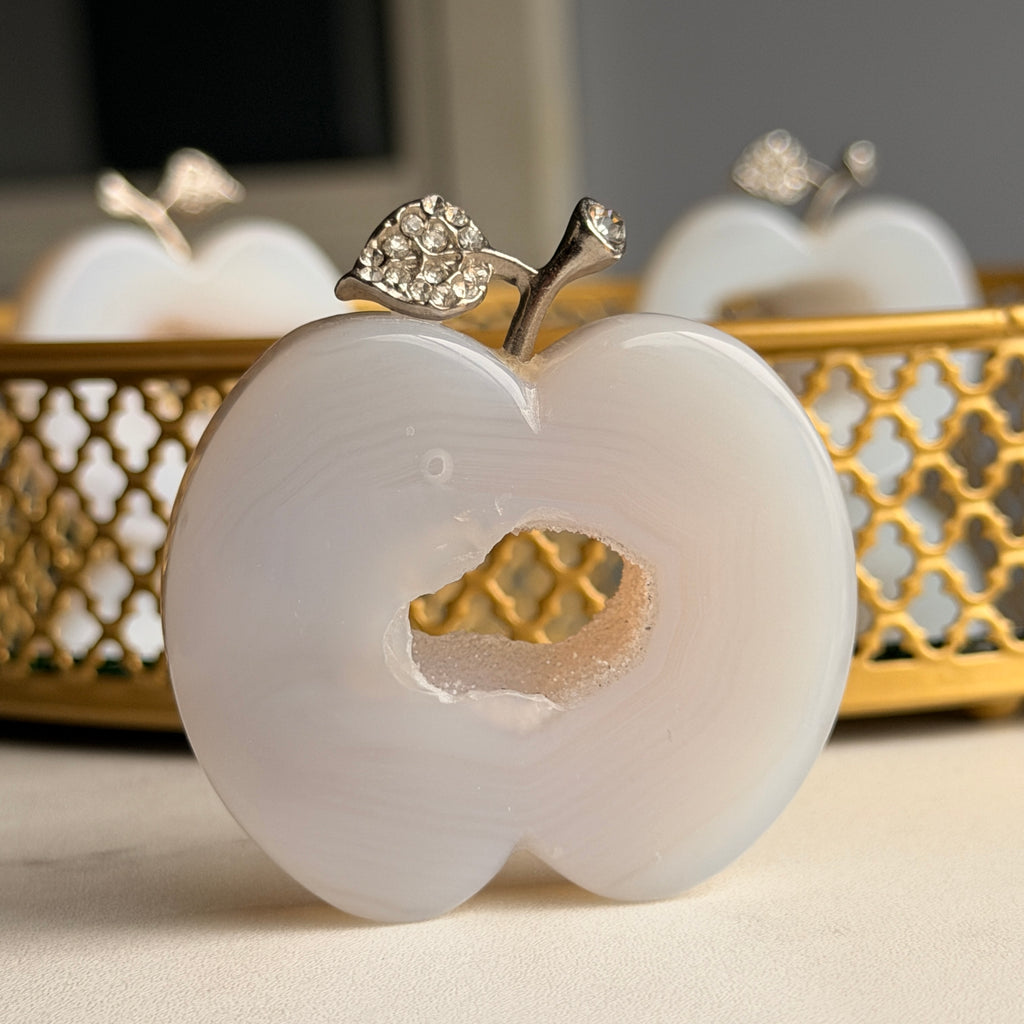 Apple with Cubic Zirconia Crystal Carving Specimens – Wholehearted Crystal Creations