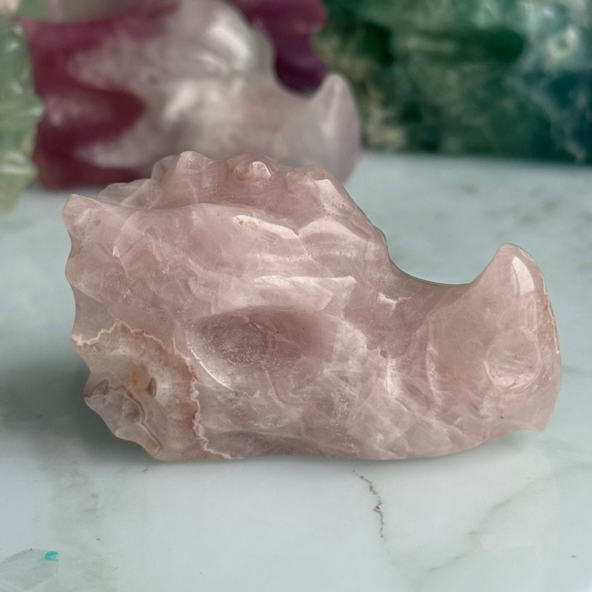 Fluorite Dragon Head Carving Crystal Specimen – Wholehearted Crystal Creations