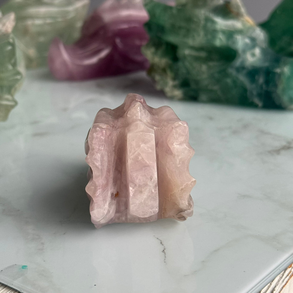 Fluorite Dragon Head Carving Crystal Specimen – Wholehearted Crystal Creations
