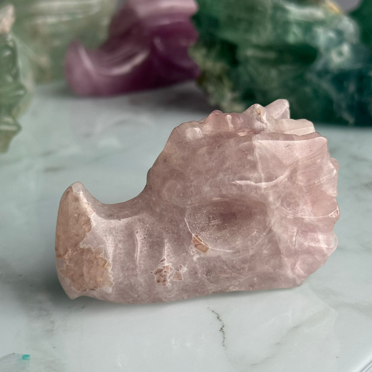 Fluorite Dragon Head Carving Crystal Specimen – Wholehearted Crystal Creations