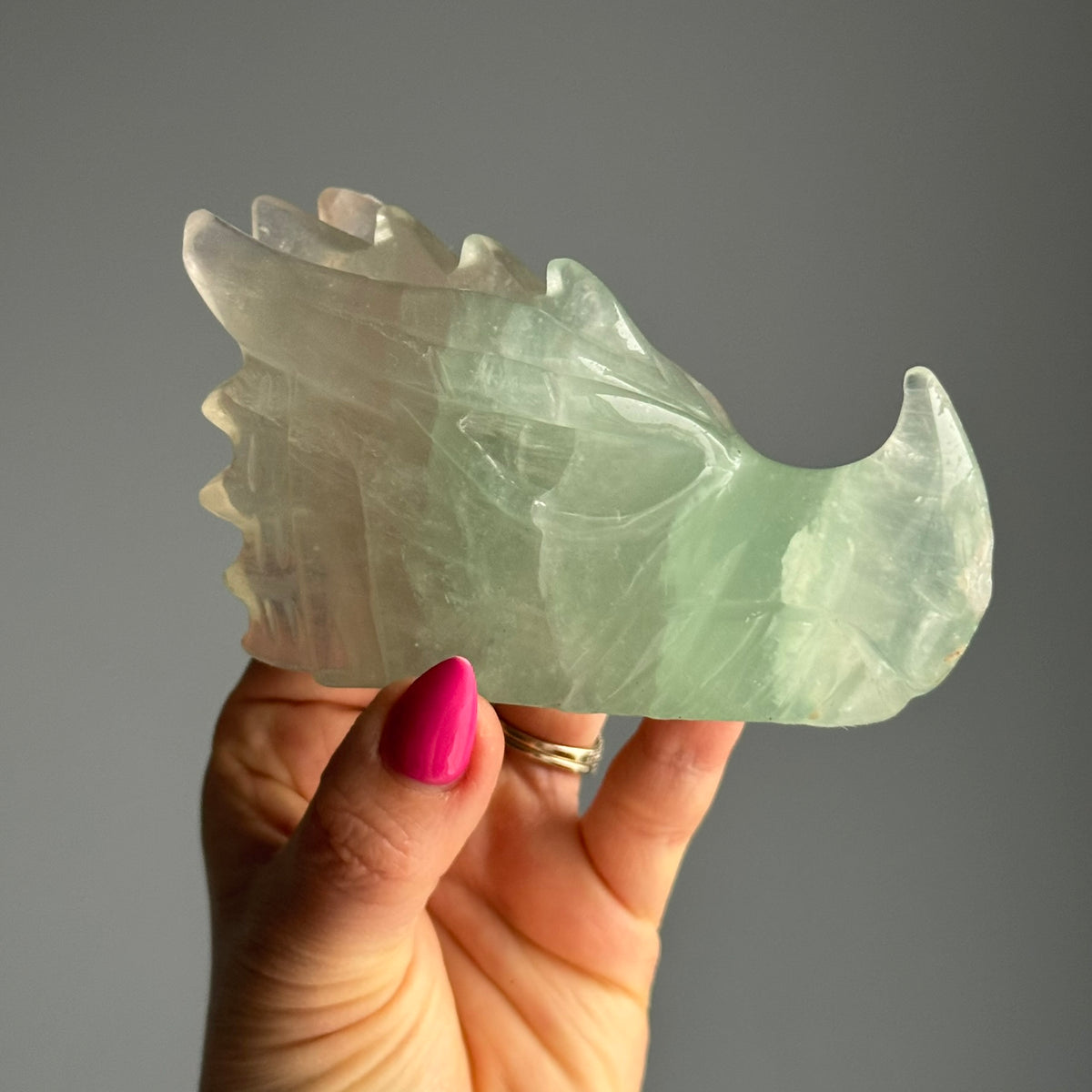 Fluorite Dragon Head Carving Crystal Specimen – Wholehearted Crystal Creations