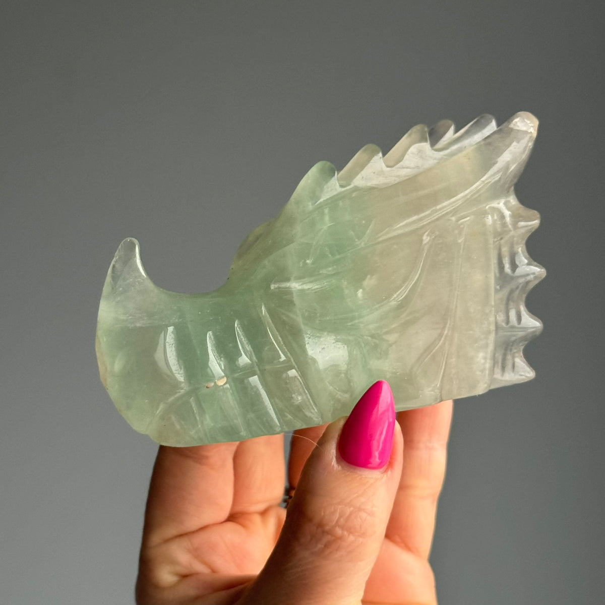 Fluorite Dragon Head Carving Crystal Specimen – Wholehearted Crystal Creations