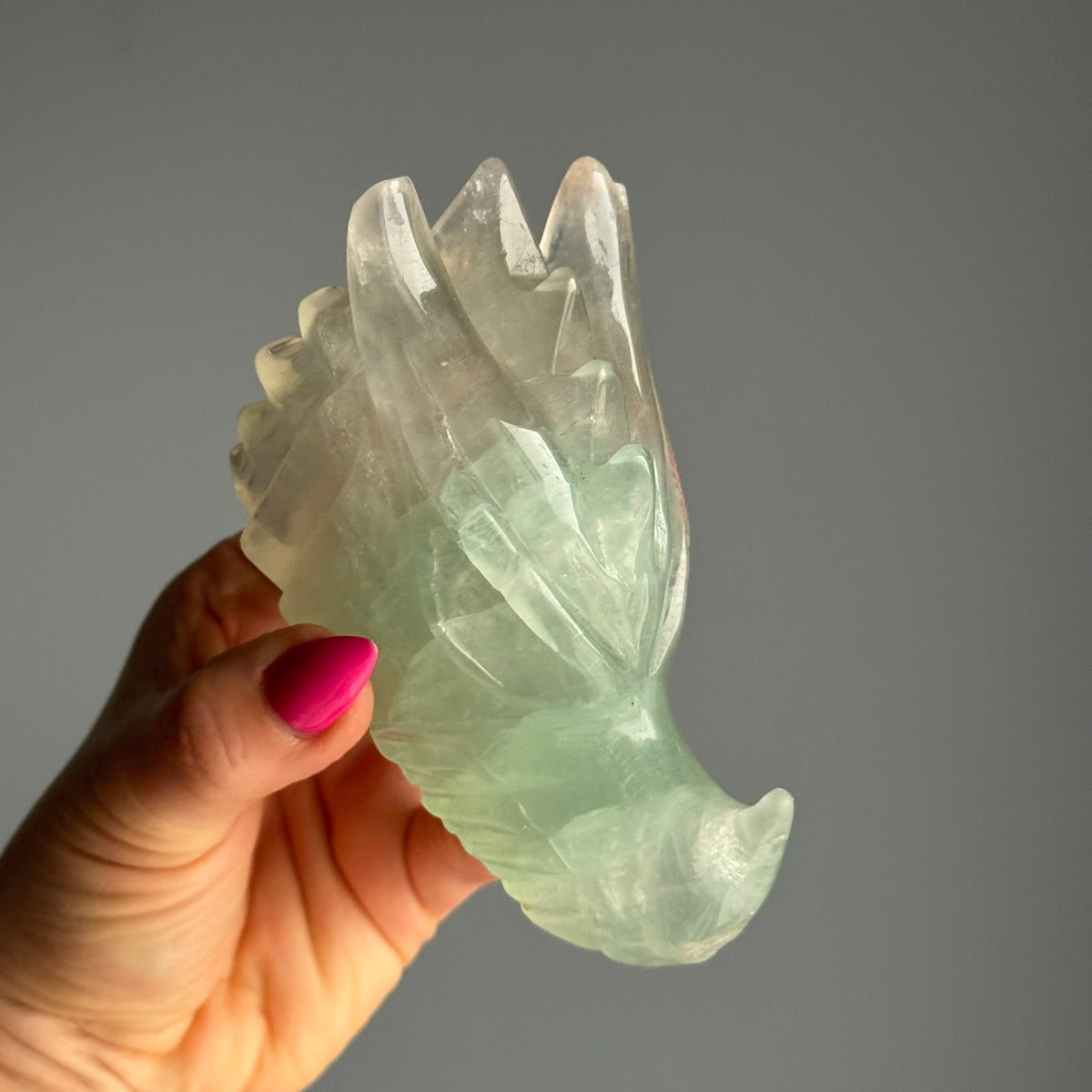 Fluorite Dragon Head Carving Crystal Specimen – Wholehearted Crystal Creations