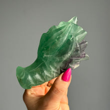 Fluorite Dragon Head Carving Specimen