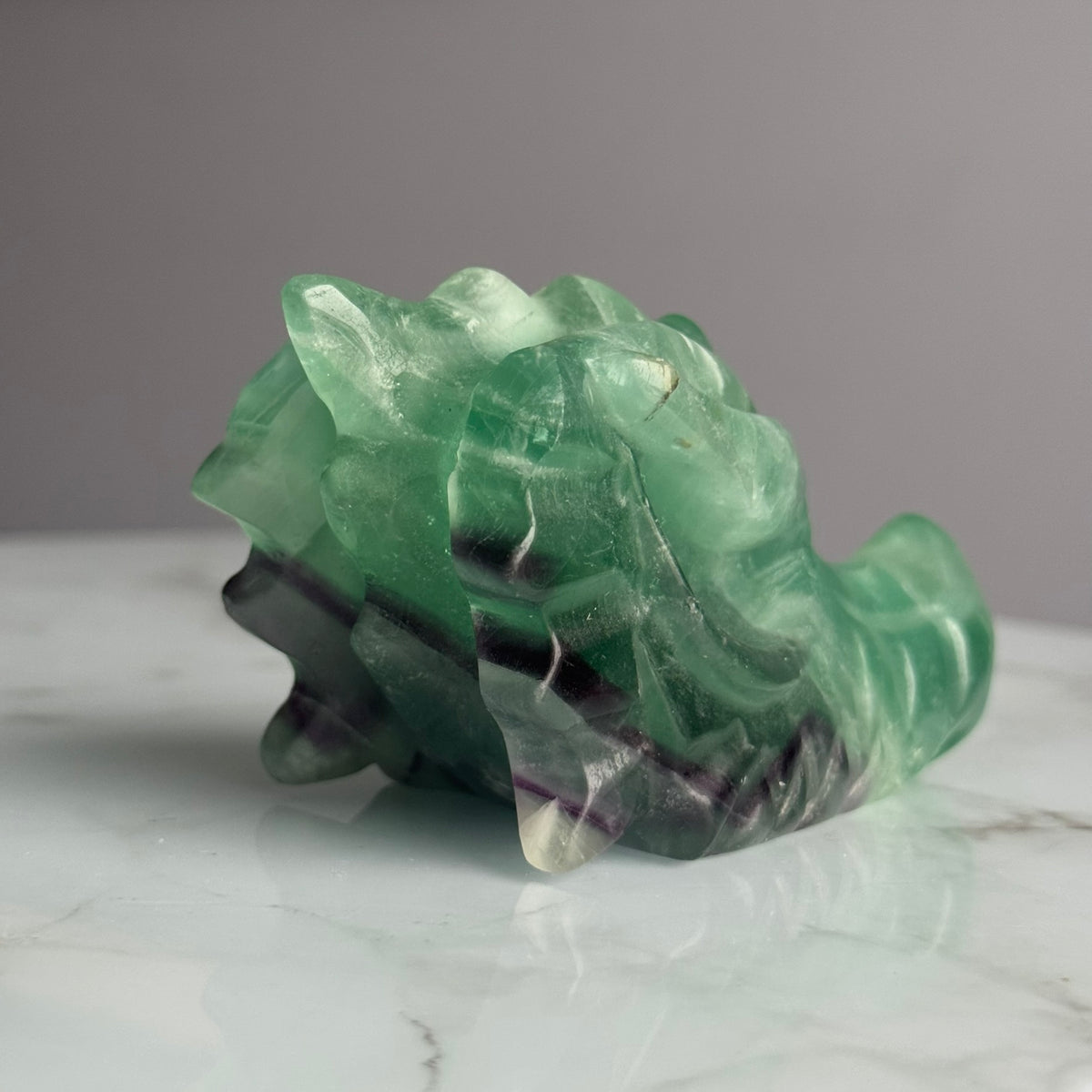 Fluorite Dragon Head Carving Crystal Specimen – Wholehearted Crystal Creations