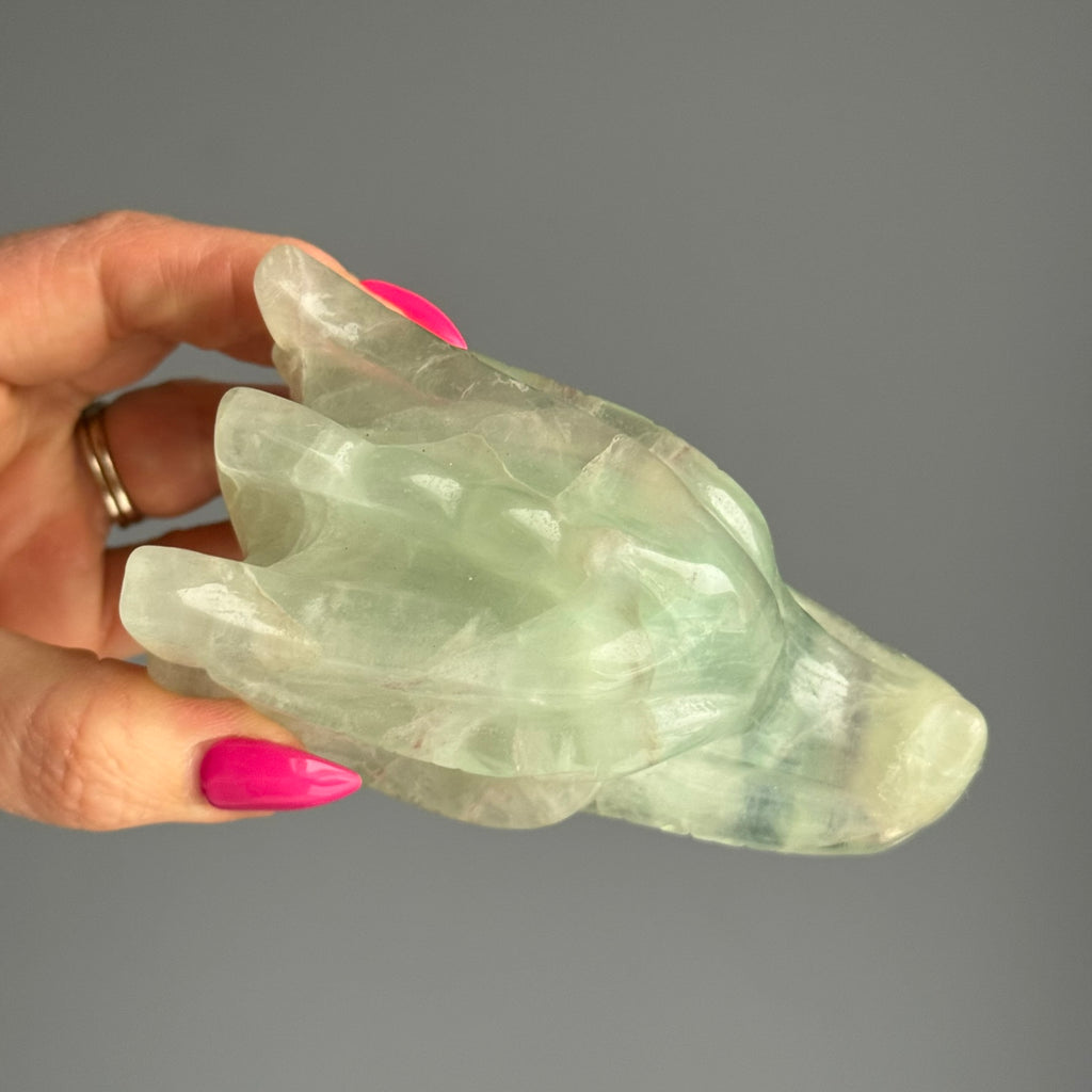 Fluorite Dragon Head Carving Specimen – Wholehearted Crystal Creations