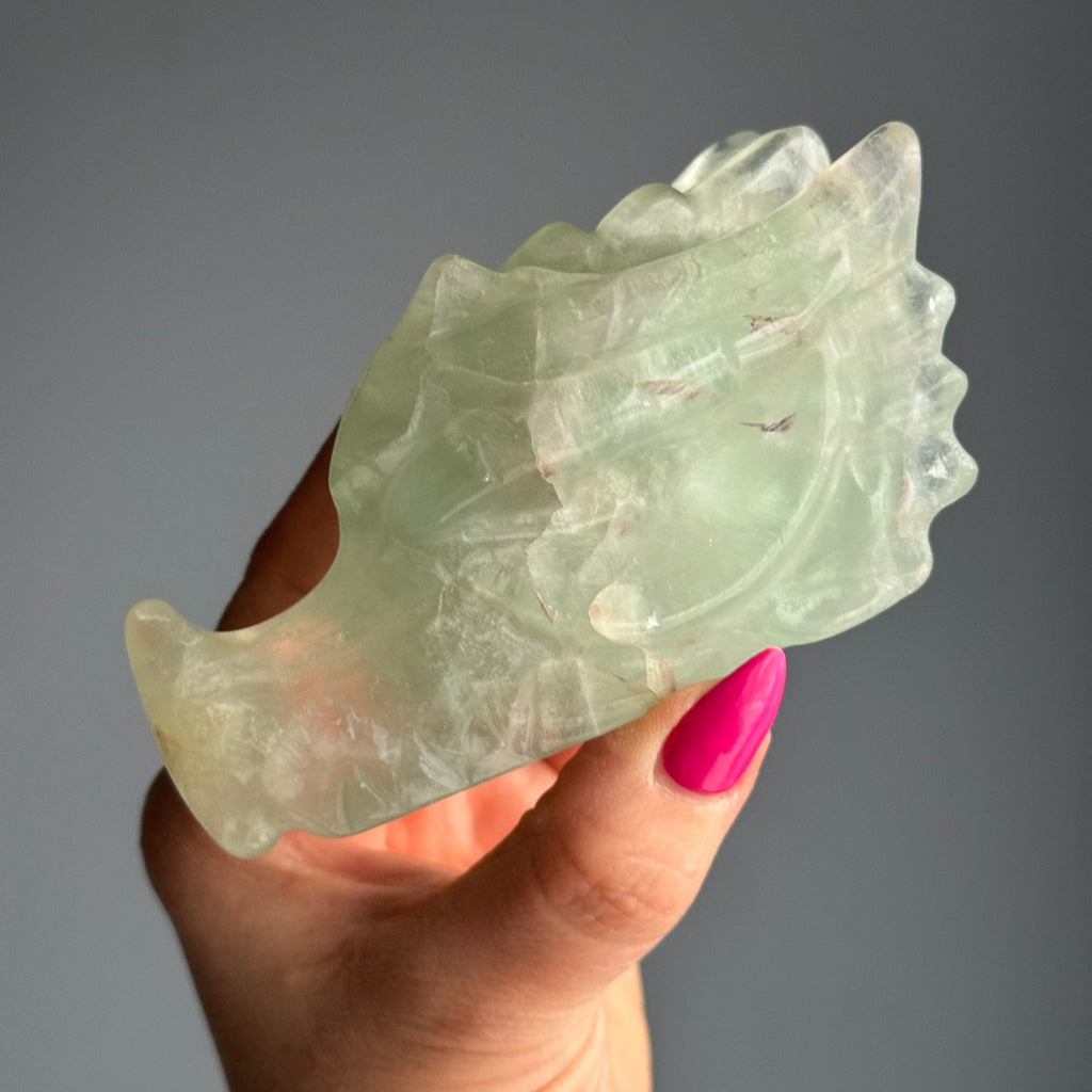 Fluorite Dragon Head Carving Specimen – Wholehearted Crystal Creations