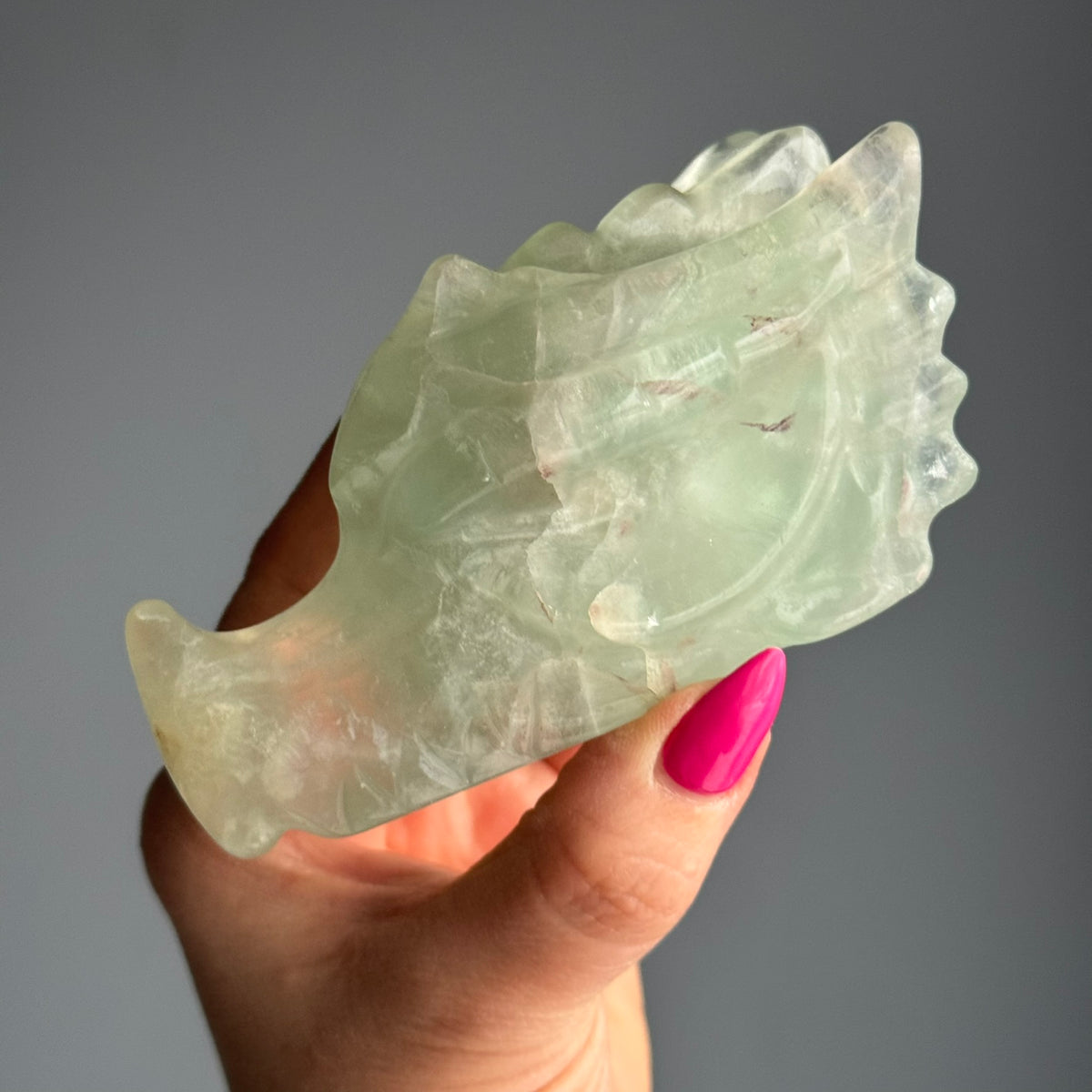 Fluorite Dragon Head Carving Specimen – Wholehearted Crystal Creations