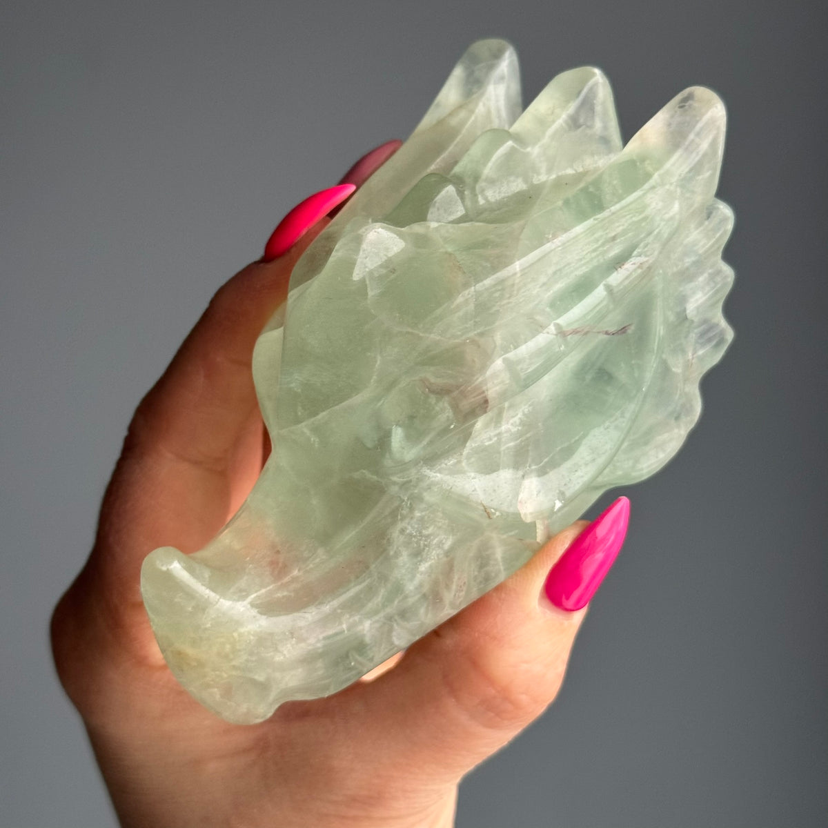 Fluorite Dragon Head Carving Specimen – Wholehearted Crystal Creations
