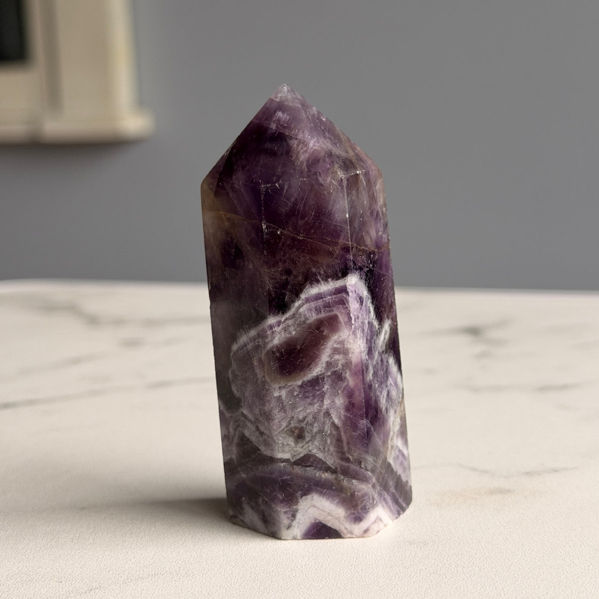 Amethyst Tower Specimen #AMY2 (IMPERFECT) – Wholehearted Crystal Creations