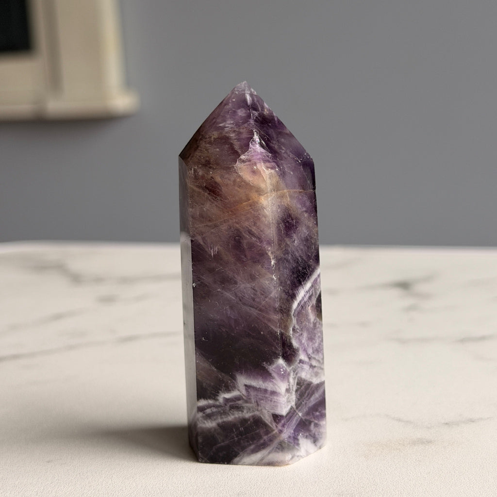 Amethyst Tower Specimen #AMY2 (IMPERFECT) – Wholehearted Crystal Creations