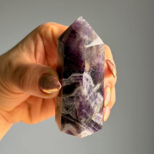 Amethyst Tower Specimen #AMY2 (IMPERFECT) – Wholehearted Crystal Creations