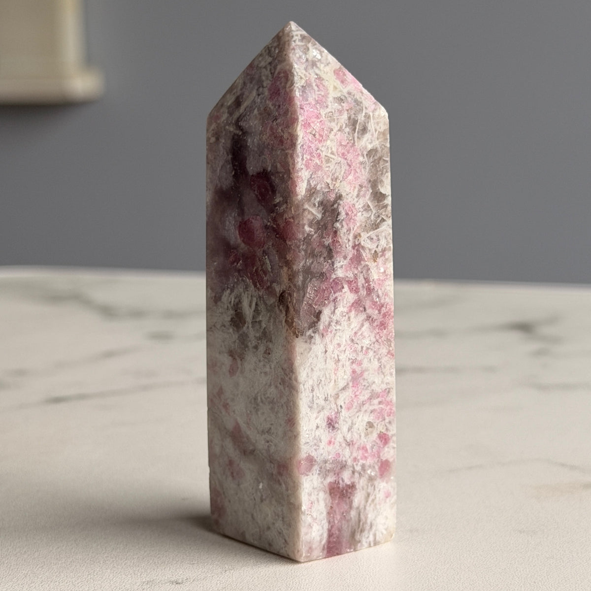 Pink Tourmaline with Lepidolite Tower Specimen #2 – Wholehearted Crystal Creations
