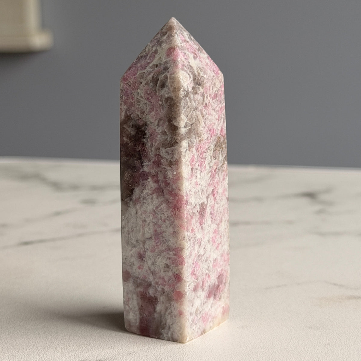 Pink Tourmaline with Lepidolite Tower Specimen #2 – Wholehearted Crystal Creations