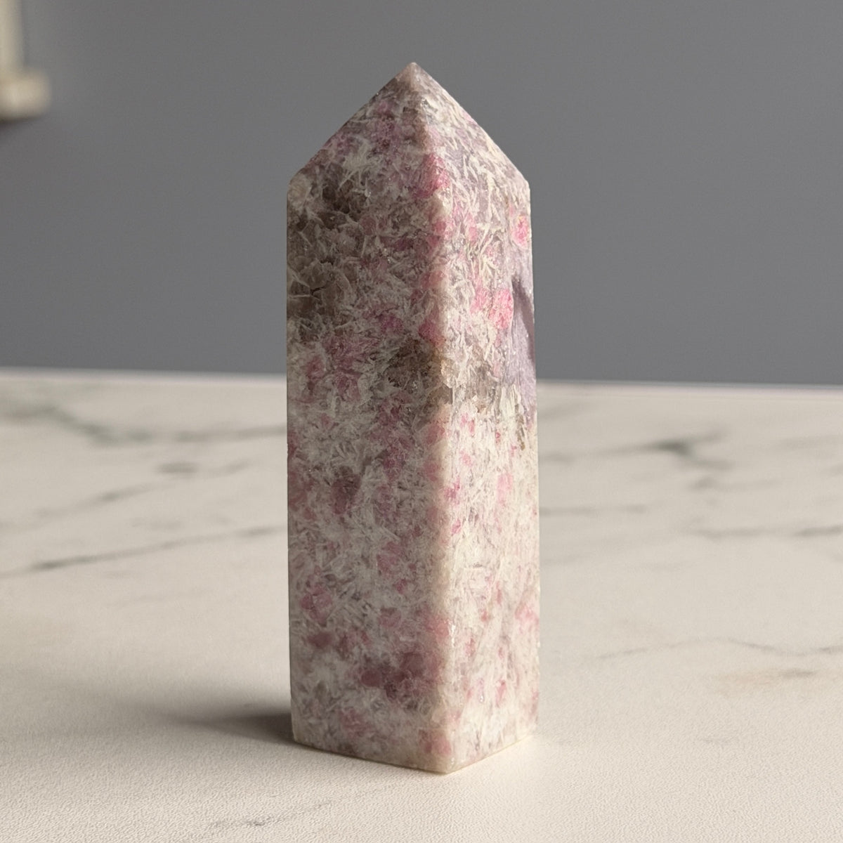 Pink Tourmaline with Lepidolite Tower Specimen #2 – Wholehearted Crystal Creations