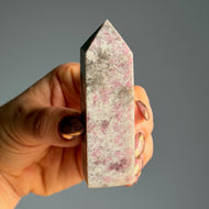 Pink Tourmaline with Lepidolite Tower Specimen #2 – Wholehearted Crystal Creations