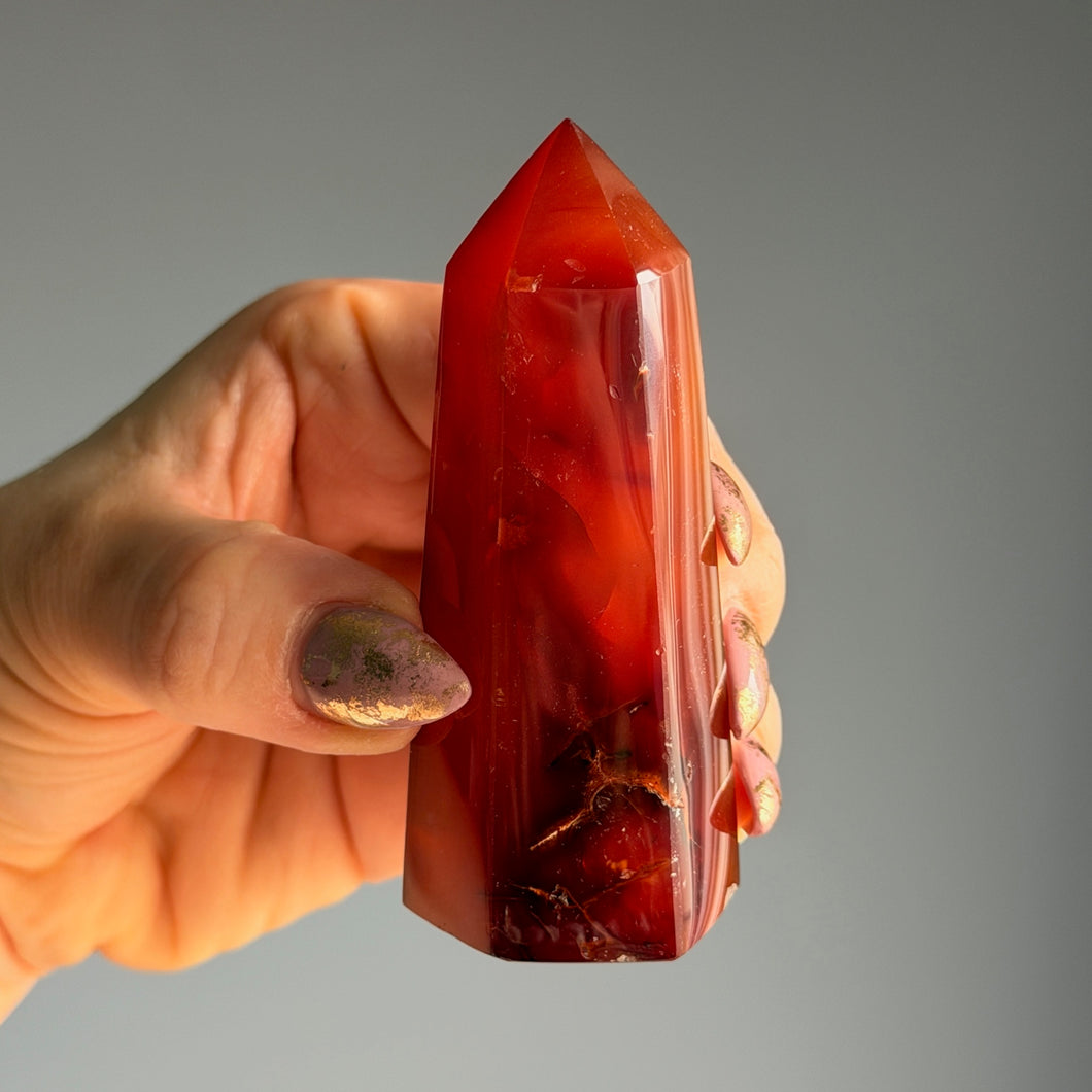 Carnelian Tower Specimen – Wholehearted Crystal Creations