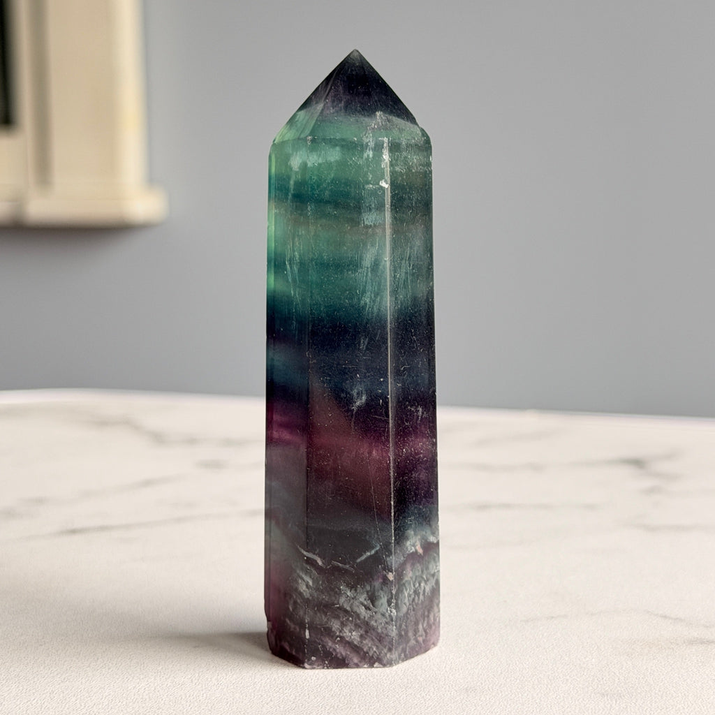 Rainbow Fluorite Tower Specimen #RFT1 – Wholehearted Crystal Creations