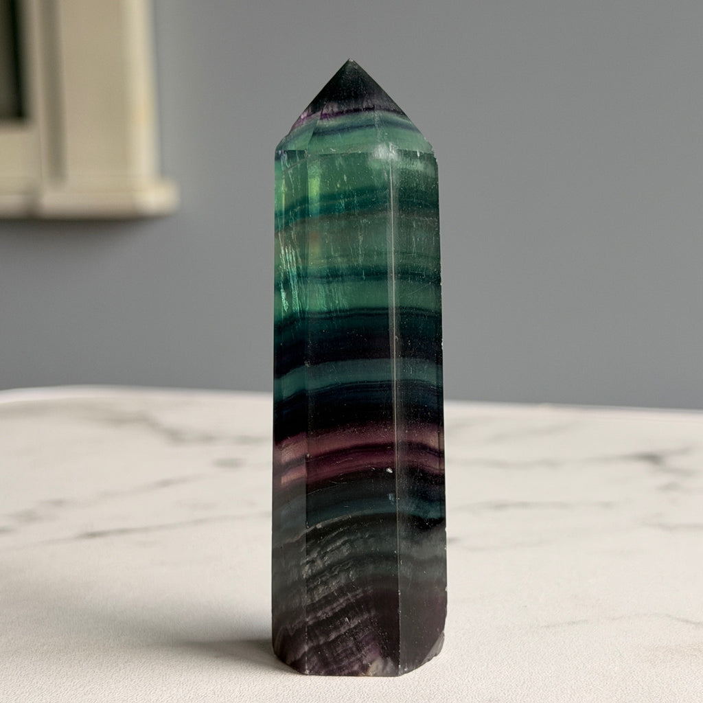Rainbow Fluorite Tower Specimen #RFT1 – Wholehearted Crystal Creations