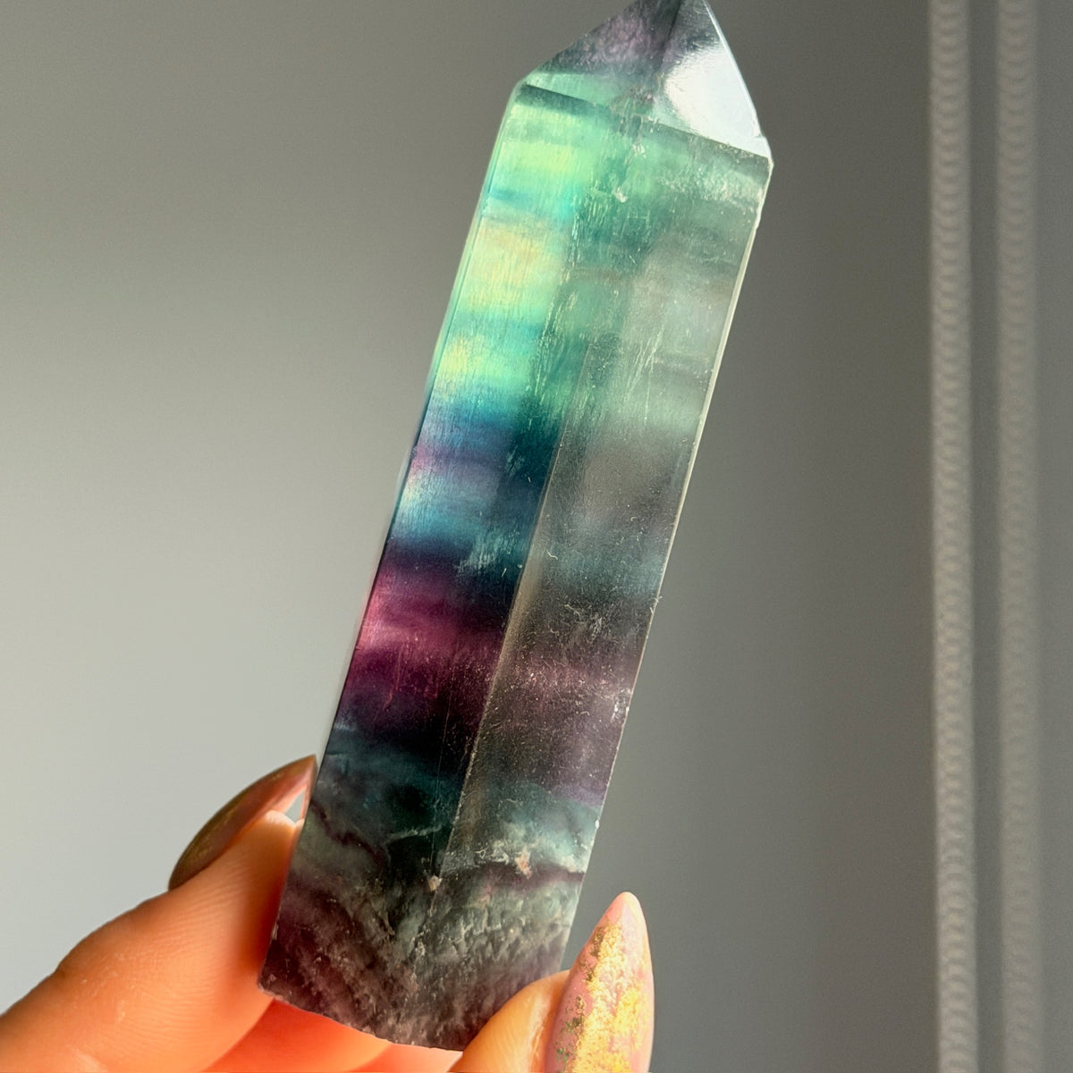 Rainbow Fluorite Tower Specimen #RFT1 – Wholehearted Crystal Creations