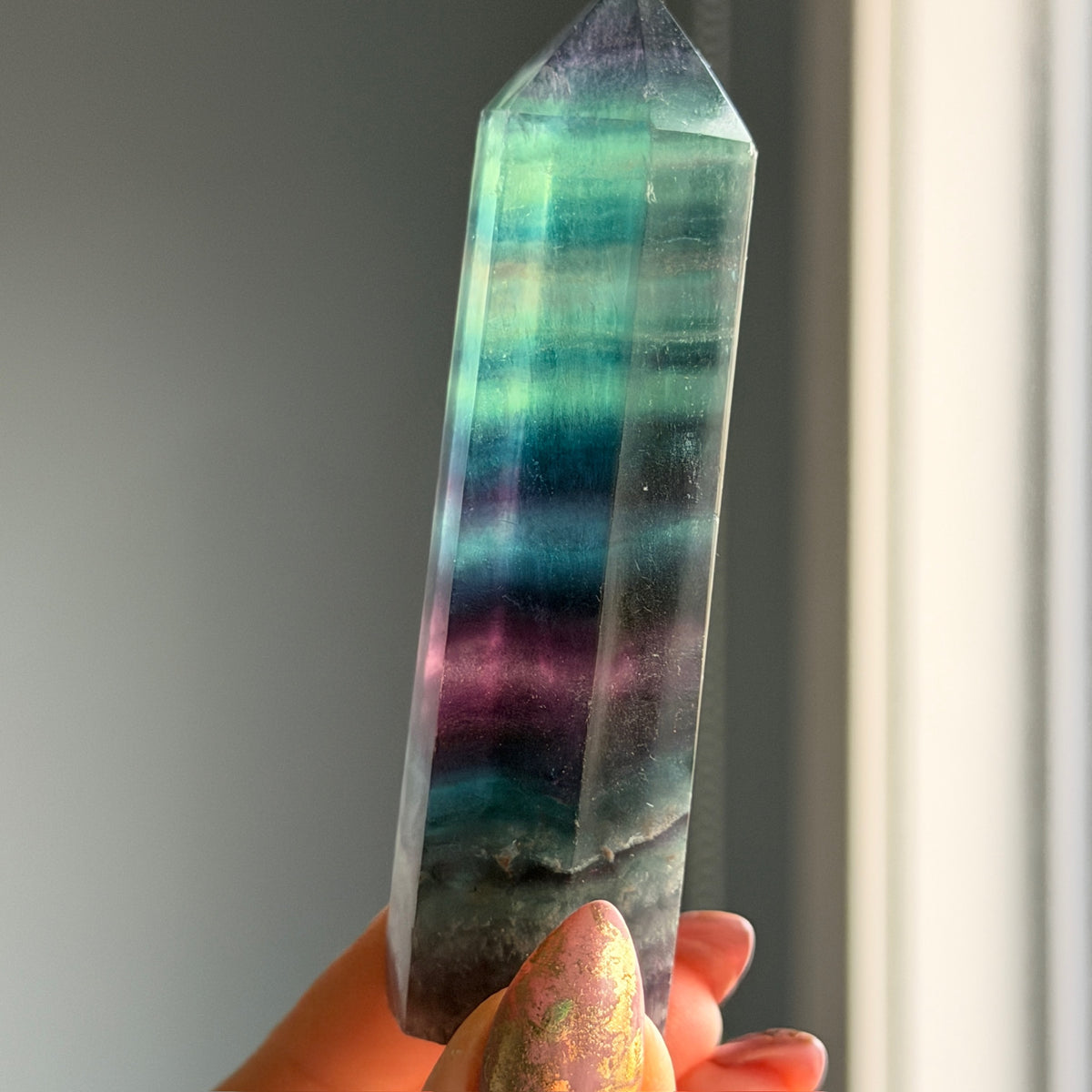 Rainbow Fluorite Tower Specimen #RFT1 – Wholehearted Crystal Creations