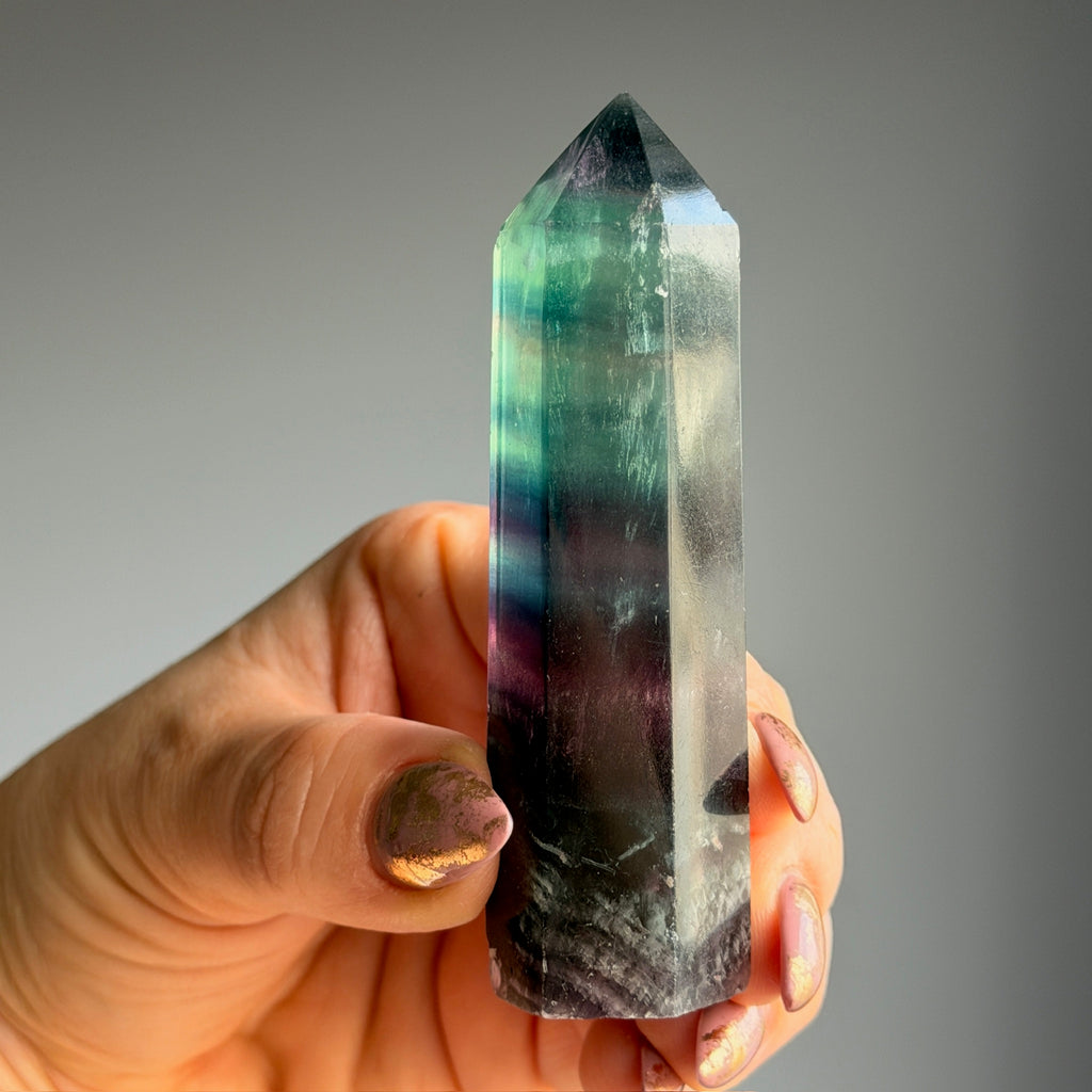 Rainbow Fluorite Tower Specimen #RFT1 – Wholehearted Crystal Creations