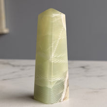 Green Clacite Tower Specimen – Wholehearted Crystal Creations