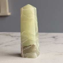 Green Clacite Tower Specimen – Wholehearted Crystal Creations
