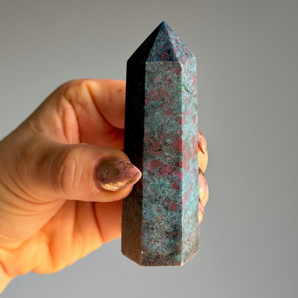 Ruby in Kyanite Tower Specimen – Wholehearted Crystal Creations