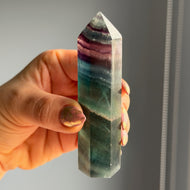 Rainbow Fluorite Tower Specimen #RFT3