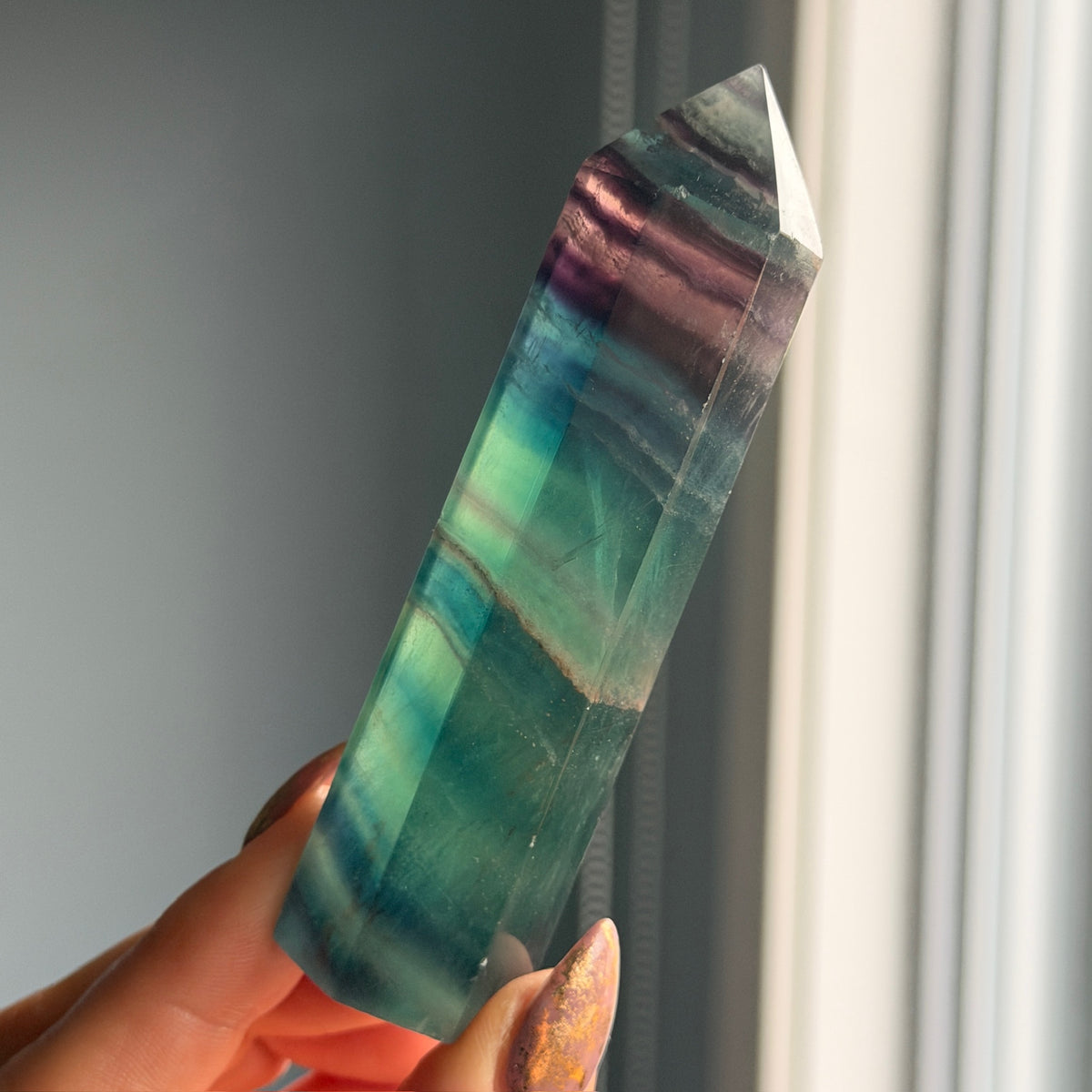 Rainbow Fluorite Tower Specimen #RFT3 – Wholehearted Crystal Creations