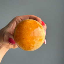 Orange Calcite Polished Sphere Crystal Specimen – Wholehearted Crystal Creations