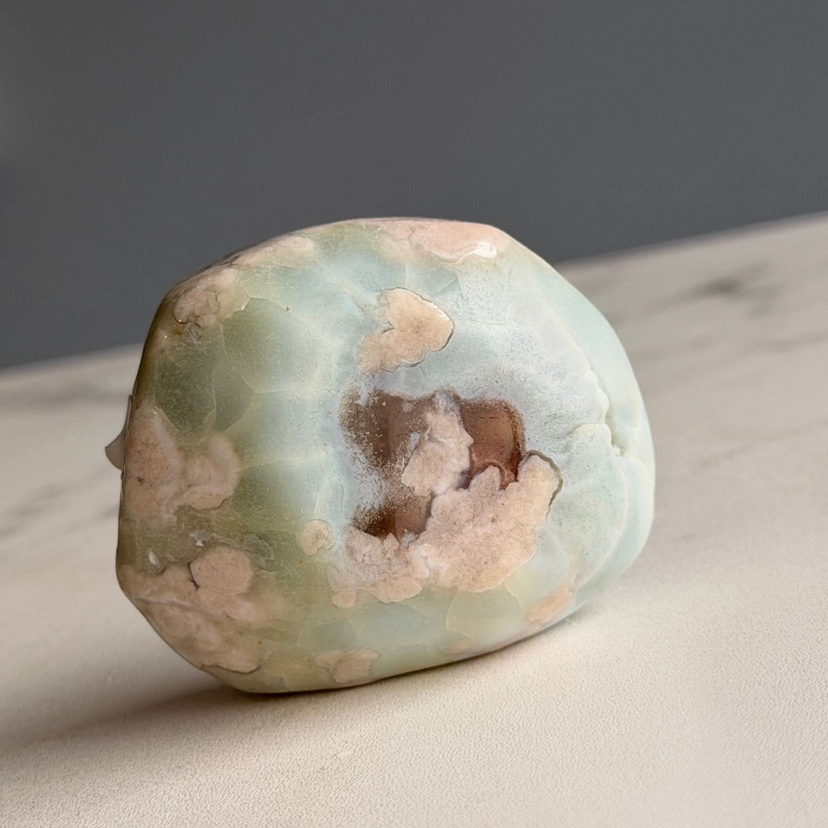 Green Flower Agate Polished Freeform Specimen – Wholehearted Crystal Creations