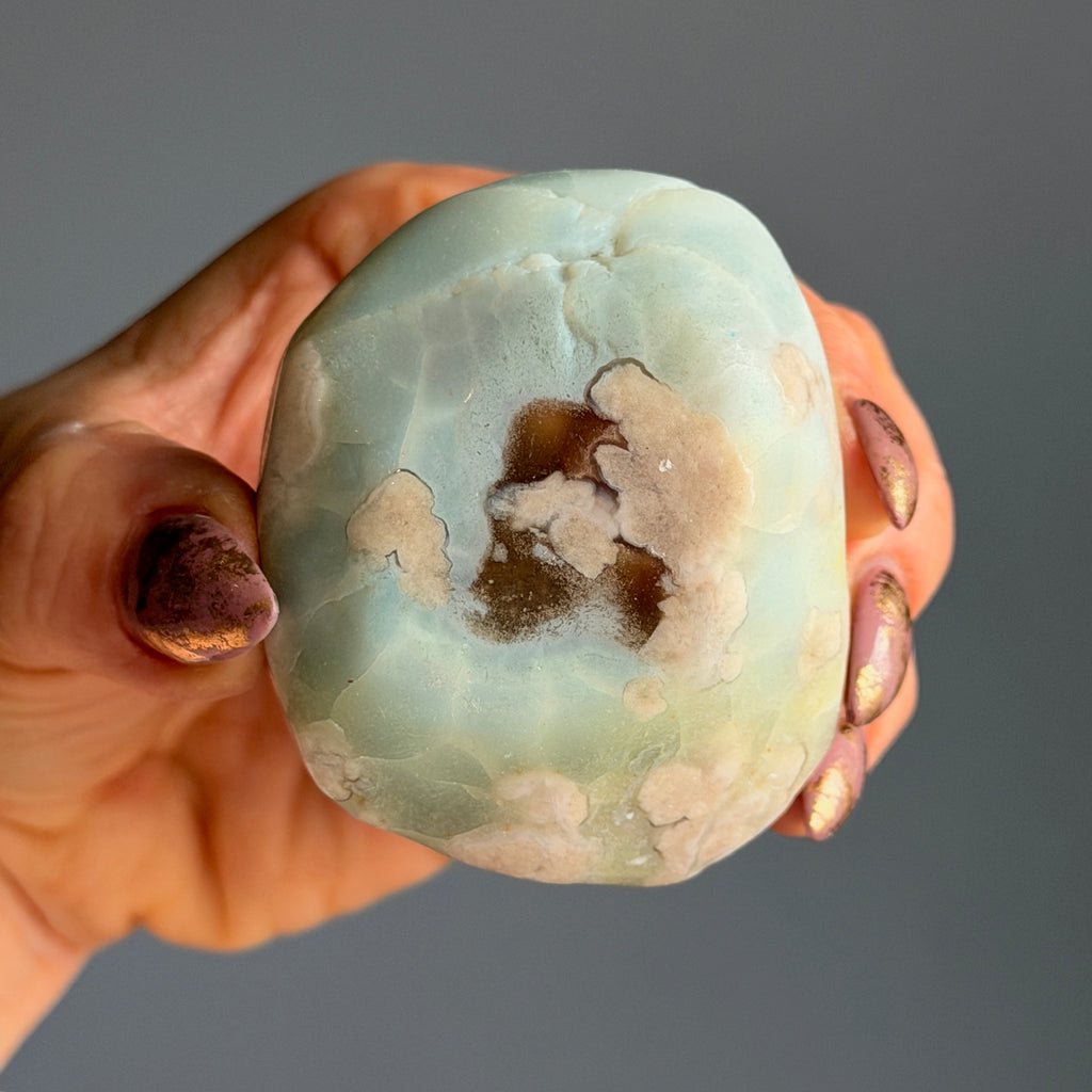 Green Flower Agate Polished Freeform Specimen – Wholehearted Crystal Creations